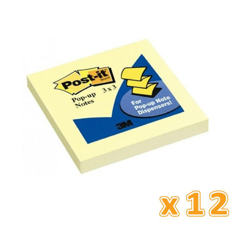 3M Post-It Pop-Up Dispenser Refill  3 x 3 (1 X 12 Pcs)