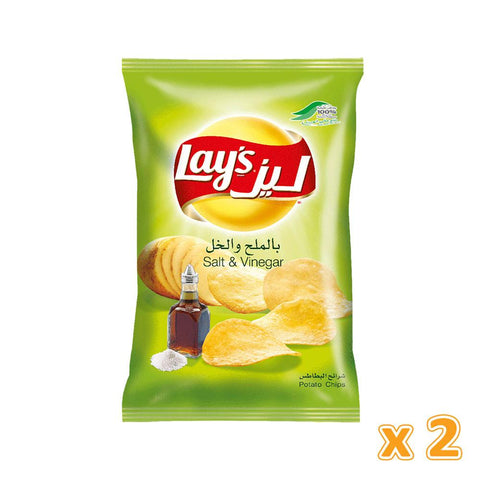 Lay's Salt & Vinegar Potato Chips - (2 x 170 gm)