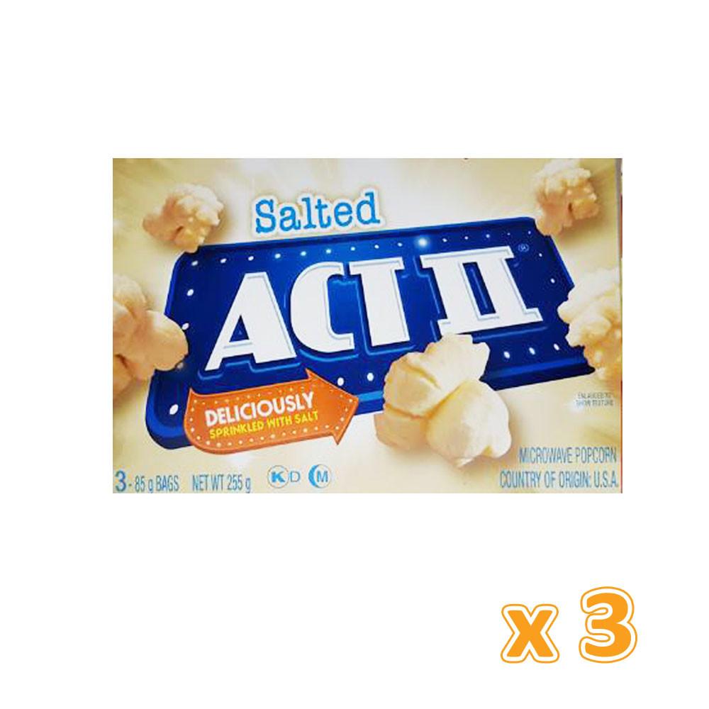 Act II Salted Microwave Pop Corn  (3 x 255 gm)