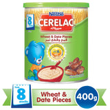 Nestlé® CERELAC® From 8 Months, Wheat and Date Pieces with Milk Infant Cereal Tin 400g