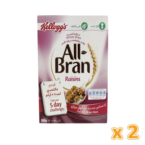 Kellogg's All Bran Flakes with Raisins (2 X 500 gm)