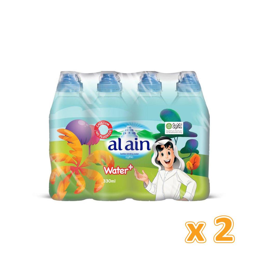 Al Ain Water+ with Calcium & Fluoride for Kids (24 x 330 ml)