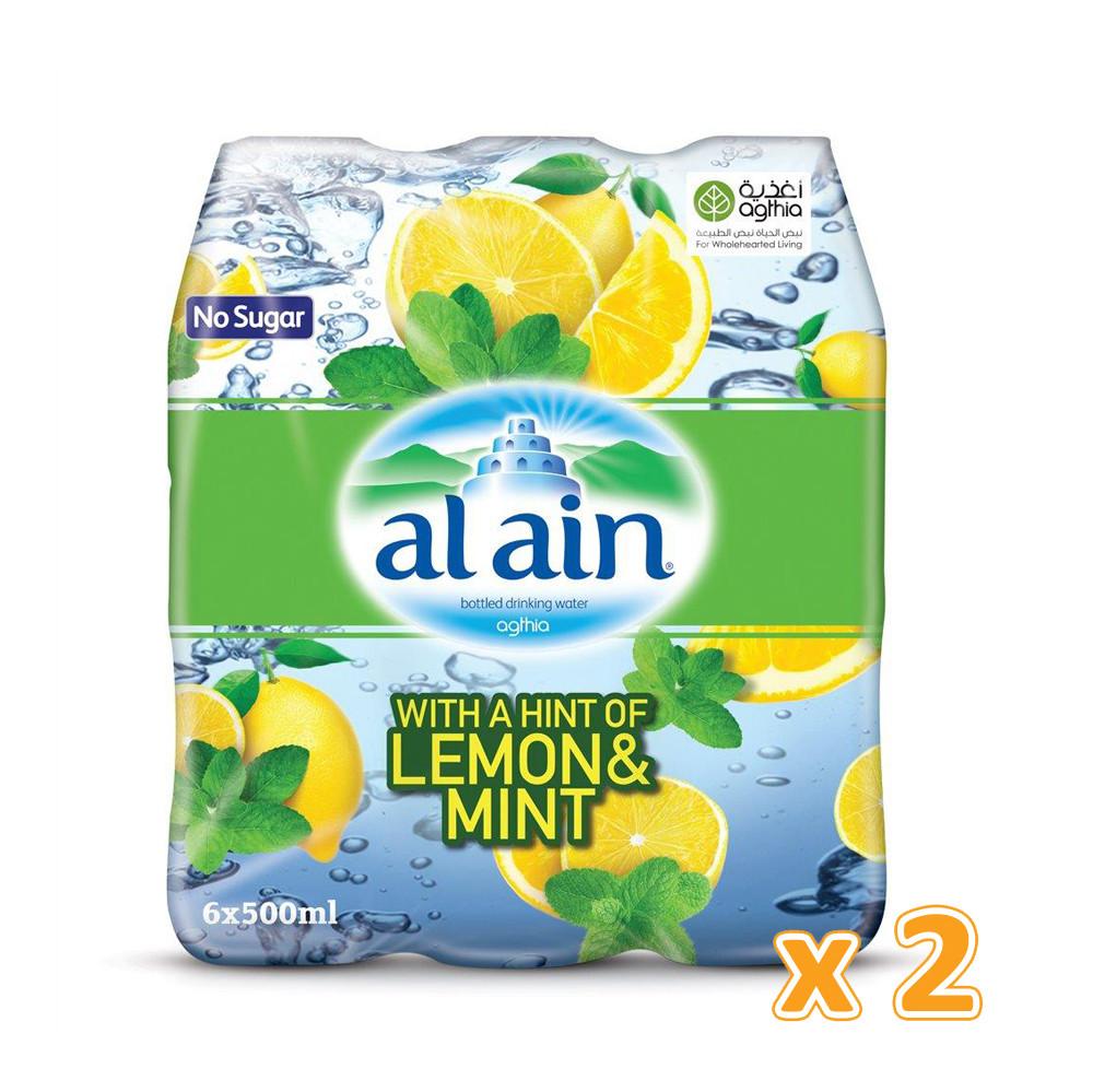 Al Ain Flavoured Water - Lemon & Mint (12 x 500 ml)