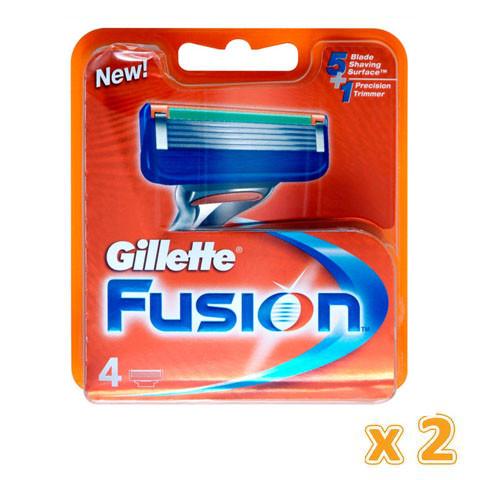 Gillette Fusion Cartridges (2 x 4 pack)