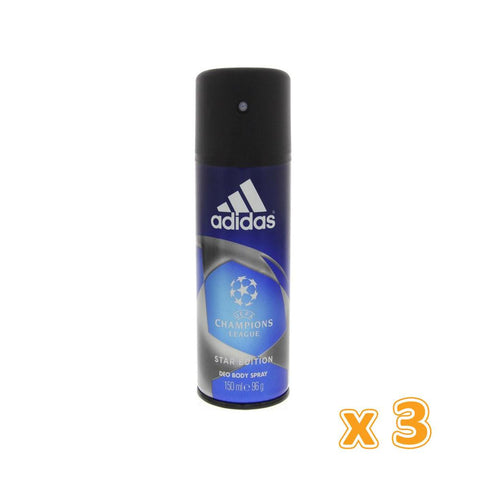 Adidas Champion League Star Edition Deodorant (3 x 150ML)