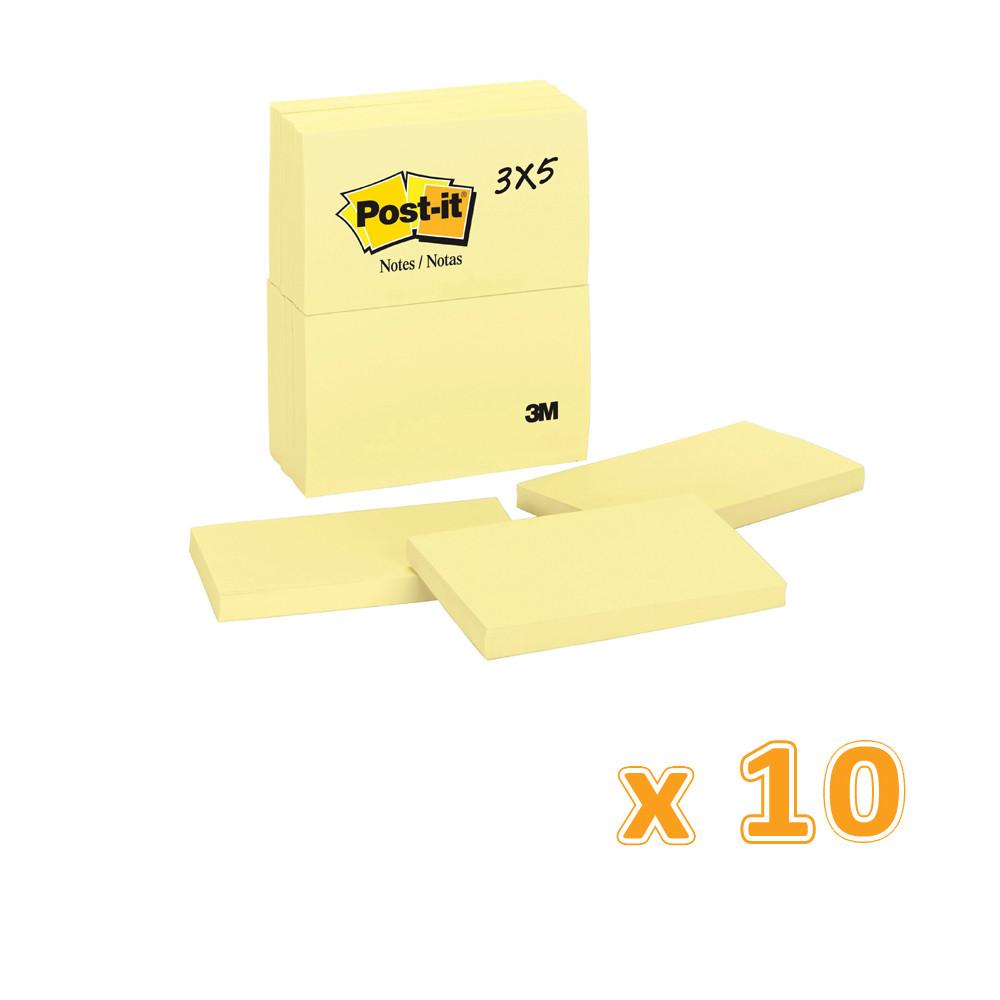 3M Post-It Notes 3 x 5 100 Sheets (1 X 10 Pcs)